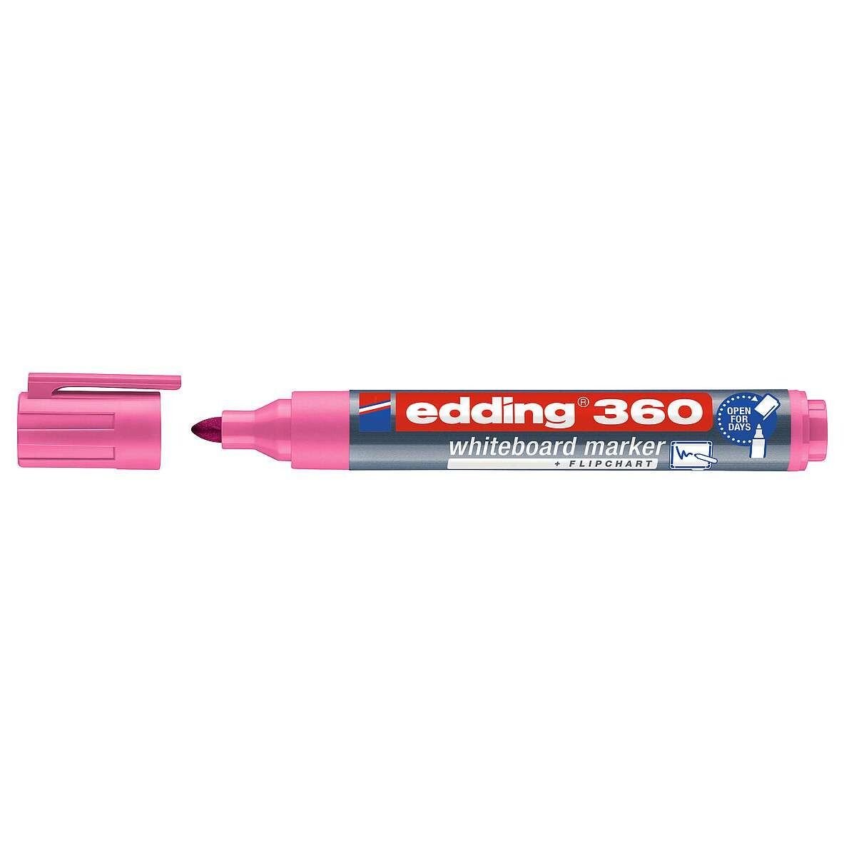 Edding 360 Beyaz Tahta Kalemi Cap Off Pembe