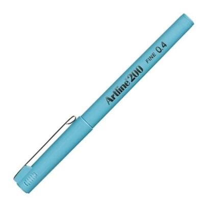 Artline 200N Fine Keçe Uçlu Yazı Kalemi Uç:0,4 Mm Açık Mavi