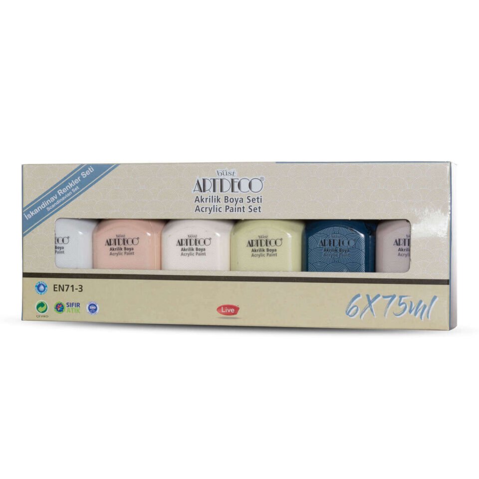 Artdeco Akrilik Boya 6x75 Ml Set İskandinav Renk