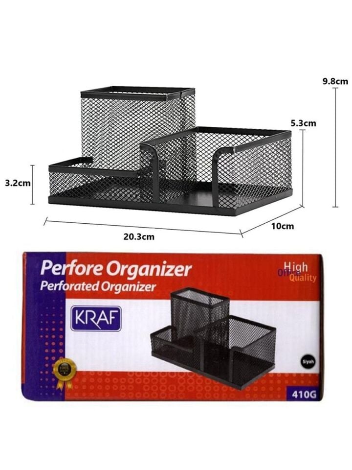 Kraf Perfore Masa Seti 3 Lü Kombine 410G Siyah