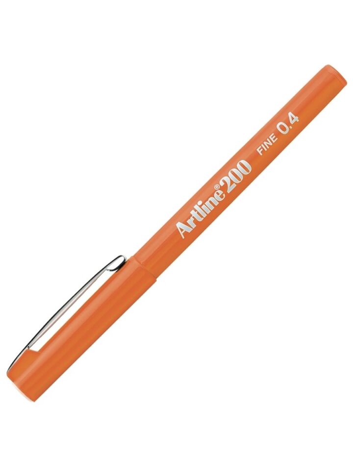 Artline 200N Fine Keçe Uçlu Yazı Kalemi Uç:0,4 Mm Turuncu
