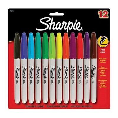 Sharpie Fine Permanent Markör 12 Li Karışık Blister