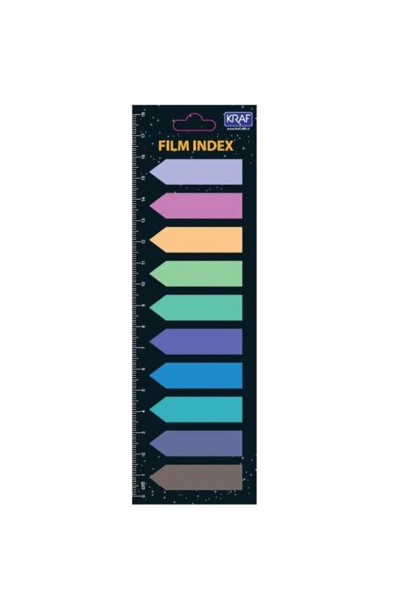 Kraf İndex Film Pp 12x44 Mm Ok Şekilli 10 Renk x 20 Yaprak 51245