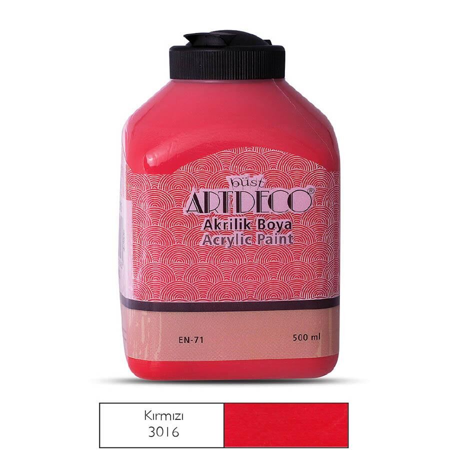 Artdeco Akrilik Boya 500 Ml Kırmızı 3016