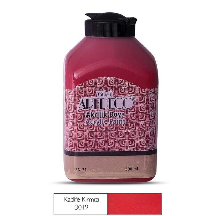 Artdeco Akrilik Boya 500 Ml Kadife Kırmızı 3019