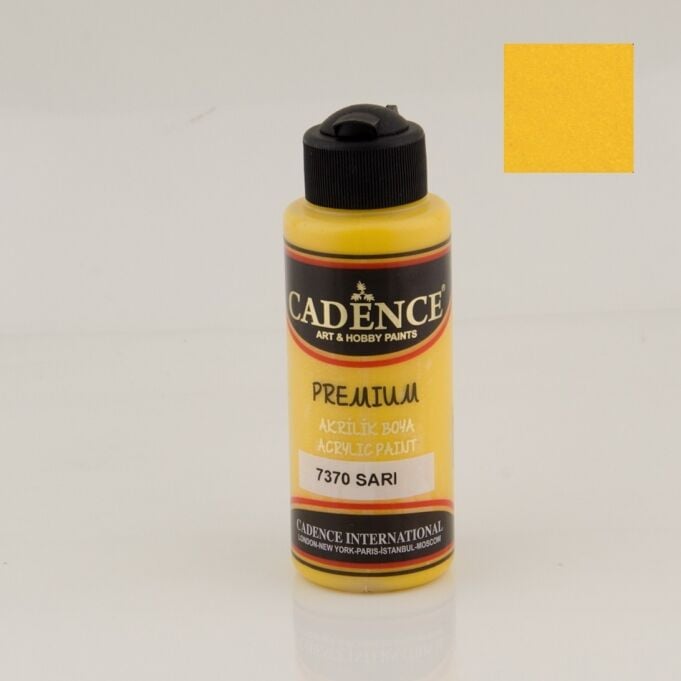 Cadence Premium Akrilik Boya 7370 Sarı 120 Ml