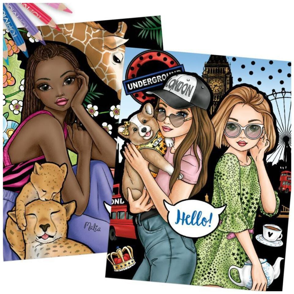 Top Model Colour & Design Book Tasarım Ve Boyama Defteri