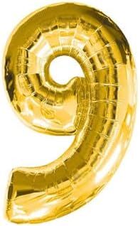 Balon 40'' Rakam Folyo 9 Altin