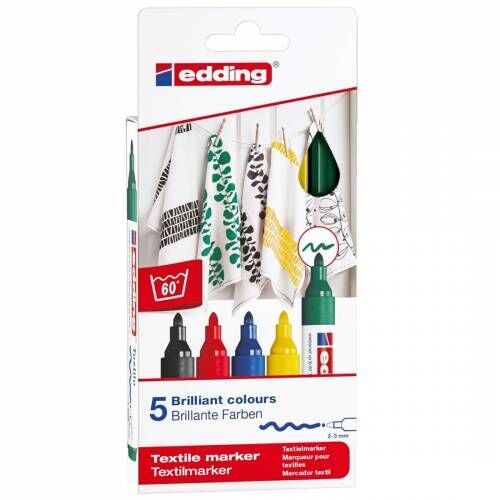 Edding 4500 Kumaş Boyama Kalemi 5 Li Kutu Basic