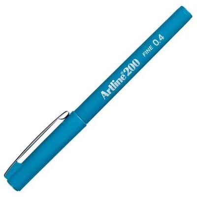 Artline 200N Fine Keçe Uçlu Yazı Kalemi Uç:0,4 Mm Gök Mavisi