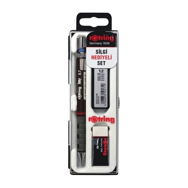 Rotring Tıkky Min Silgi 3 Lü Okul Seti- 0.7 Bordo