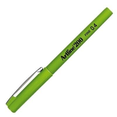 Artline 200N Fine Keçe Uçlu Yazı Kalemi Uç:0,4 Mm Fıstık Yeşili