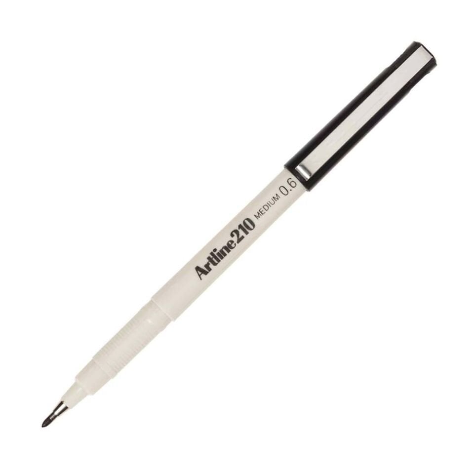 Artline 210N Keçe Uçlu Yazı Kalemi Uç :0,6 Mm Siyah