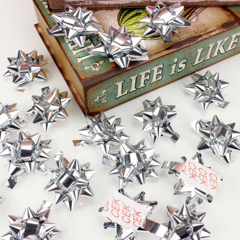 Astaş No 2 Yıldız Rafya Metalik Gümüş 100 Lü