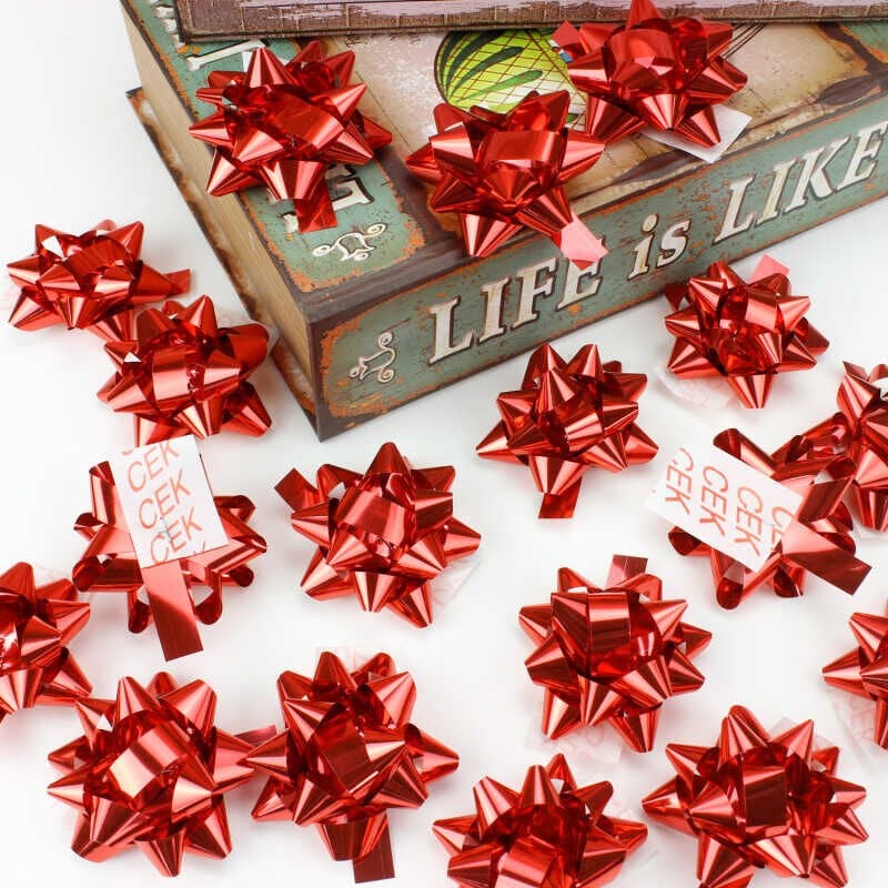 Astaş No 2 Yıldız Rafya Metalik Kırmızı 100 Lü