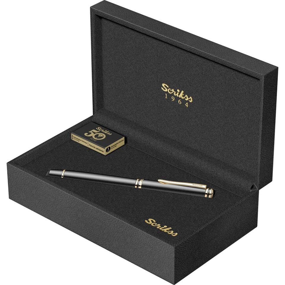 Scrikss Dolma Kalem Fortune Siyah Altın M Uç