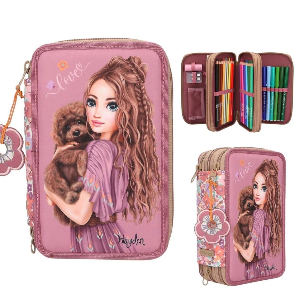 Top Model Dolu Kalemkutusu Çiçek Desenli