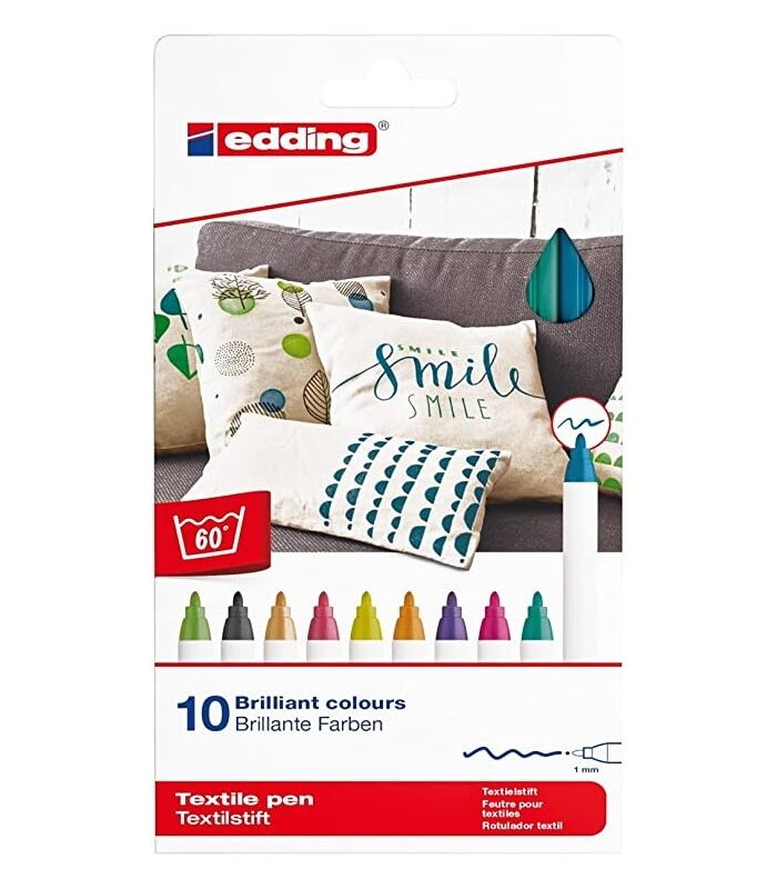 Edding 4600 Kumaş Boyama Kalemi 10 Lu Kutu Fun