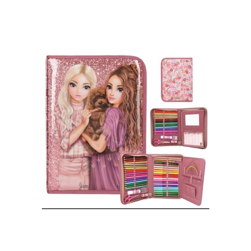 Top Model Dolu Büyük Kalemkutu Çiçek Desenli