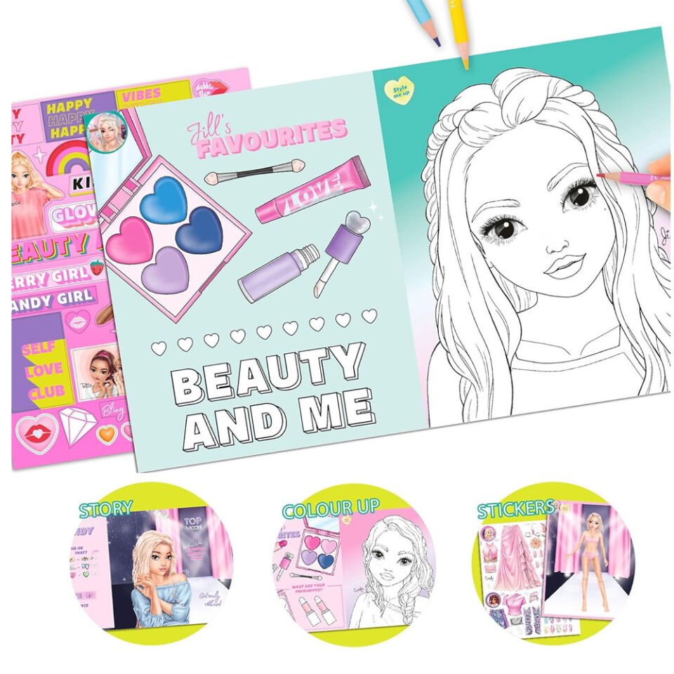 Top Model Güzellik Ve Eğlence Boyama Kitabı