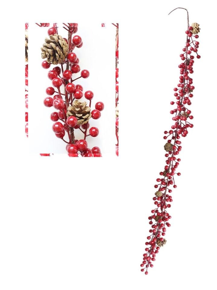 Astaş Kozalakli Berryli Garland 150 Cm