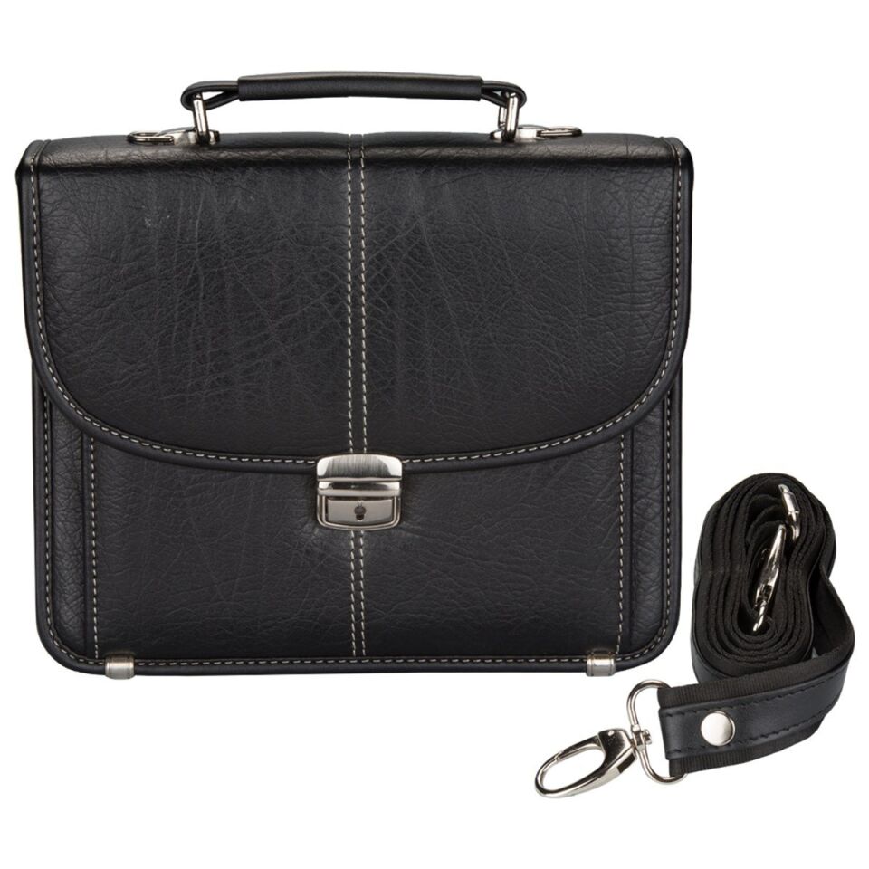 2K Evrak Çantası 3 Cepli Yatay 4790Y Siyah 22x25 Cm