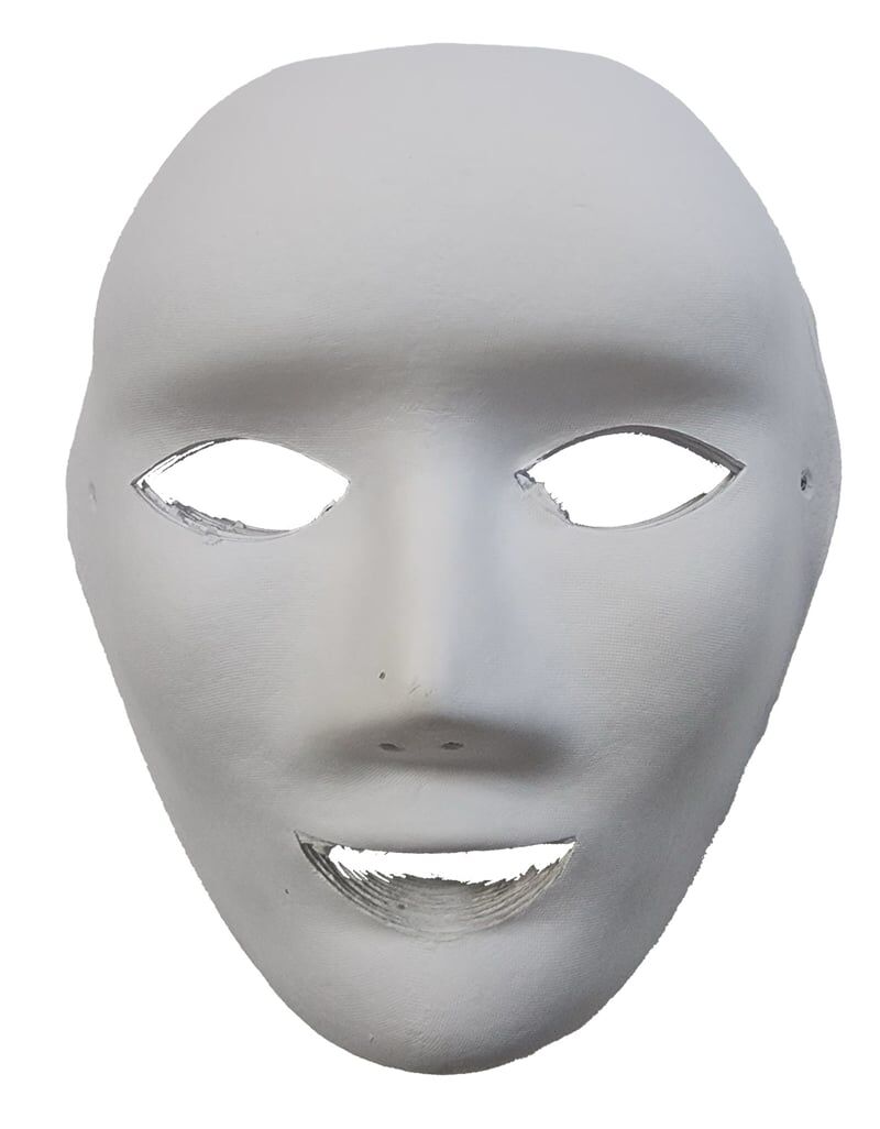 Bu-Bu Maske Gülen İnsan Yüzü Büyük