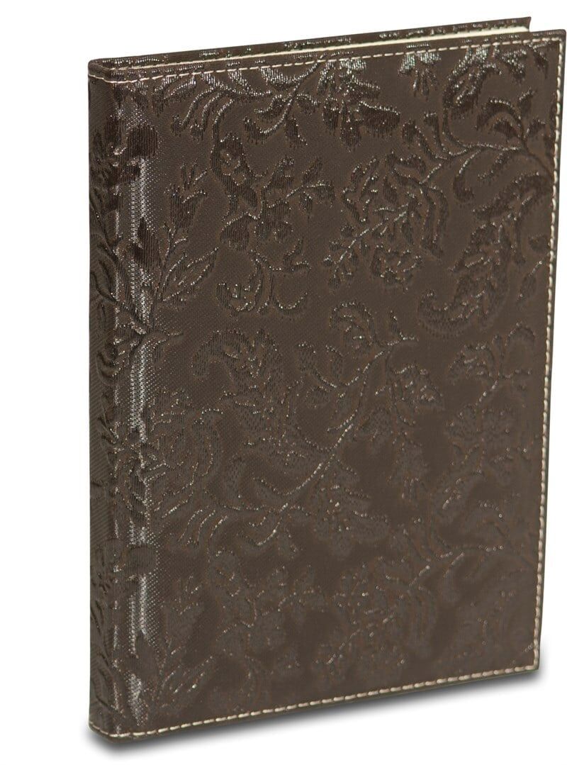 2K Deri Kapak Defter Ajanda Tarihsiz Kareli 4823 Kahverengi 14x20 Cm