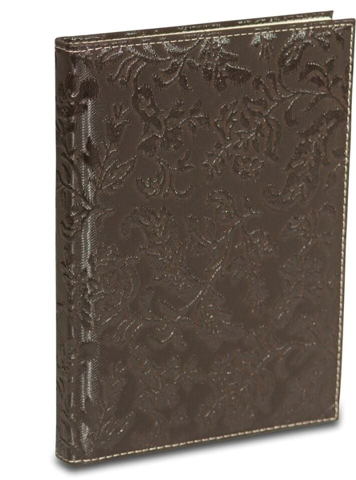 2K Deri Kapak Defter Ajanda Tarihsiz Kareli 4823 Kahverengi 14x20 Cm