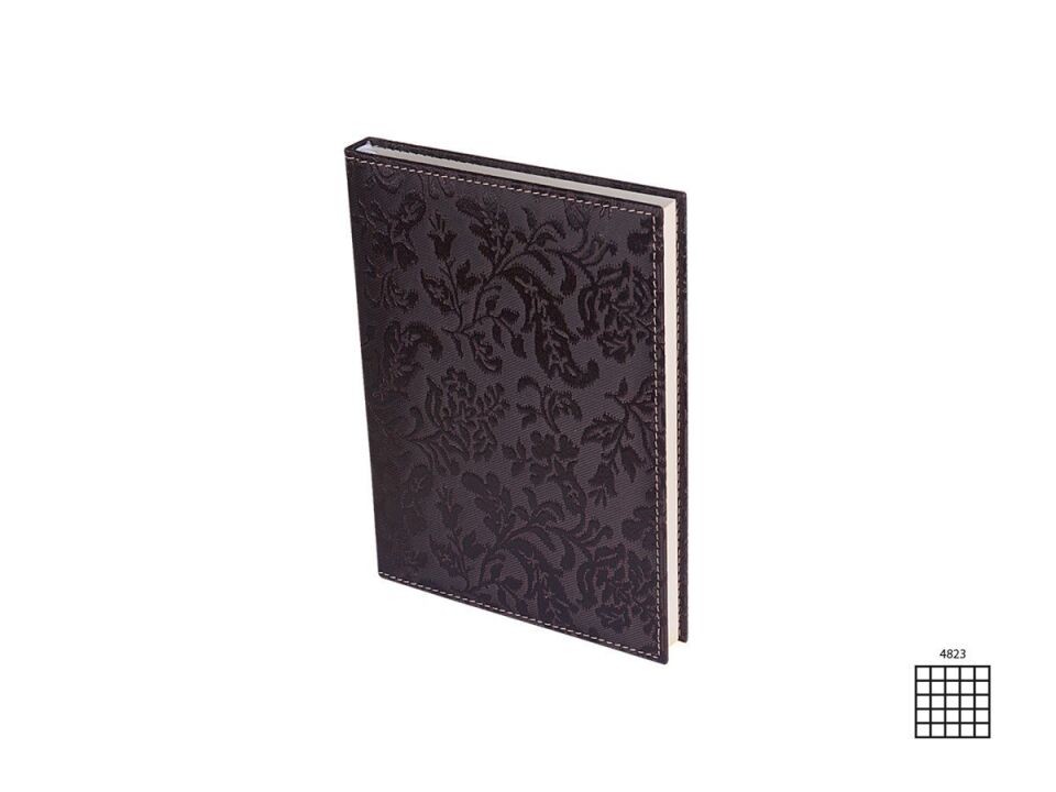 2K Deri Kapak Defter Ajanda Tarihsiz Kareli 4823 Kahverengi 14x20 Cm