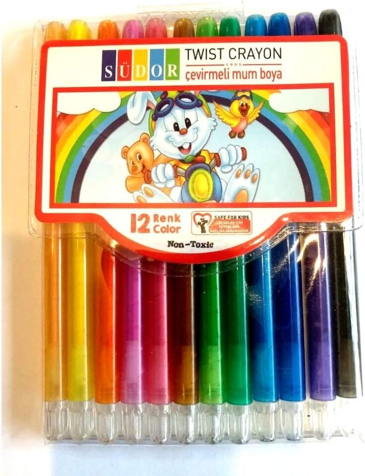 Südor Çevirmelil Mum Boya 12 Li