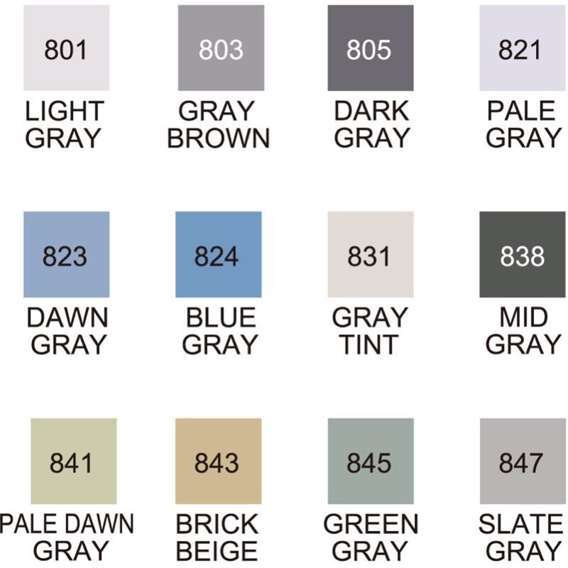 Zig Kurecolor Twın S Kc-3000/12B7 12 Li Gray Colors