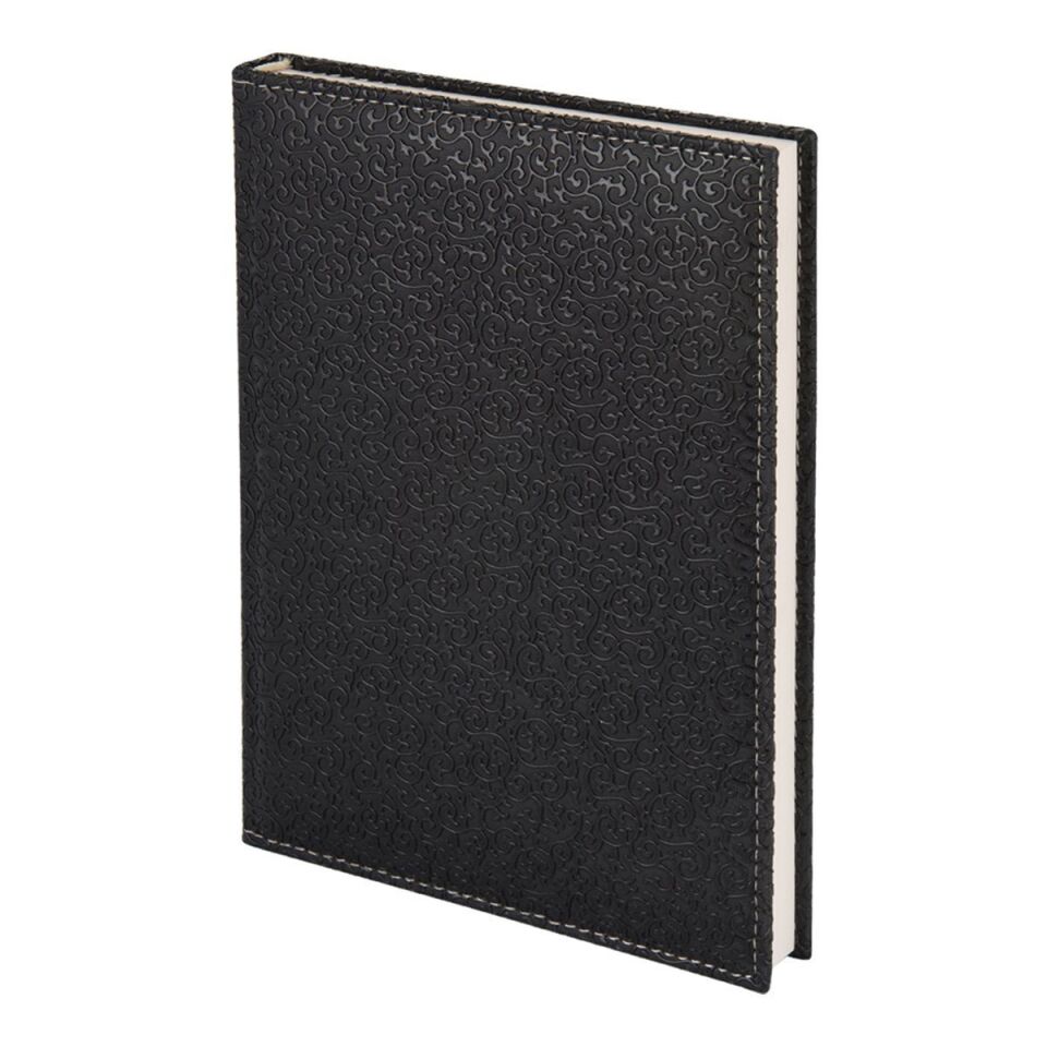 2K Deri Kapak Defter Ajanda Tarihsiz Kareli 4912 Siyah 17x24 Cm