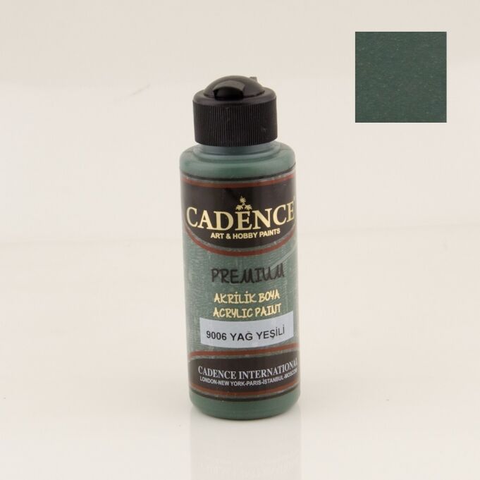 Cadence Premium Akrilik Boya 9006 Yağ Yeşili 120 Ml
