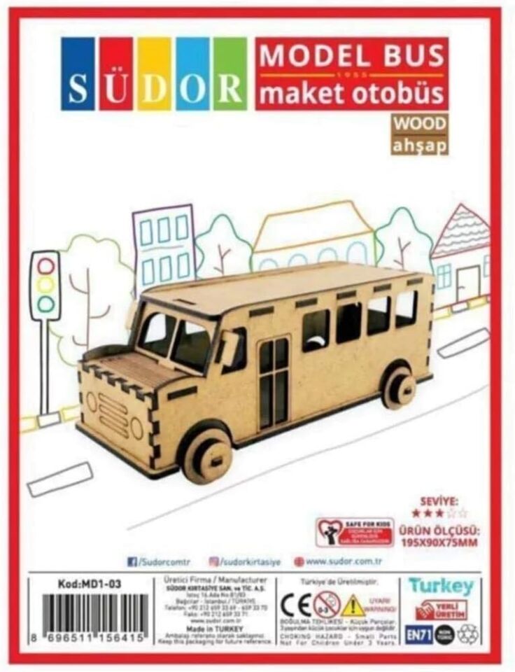 Südor Ahşap Maket Otobüs