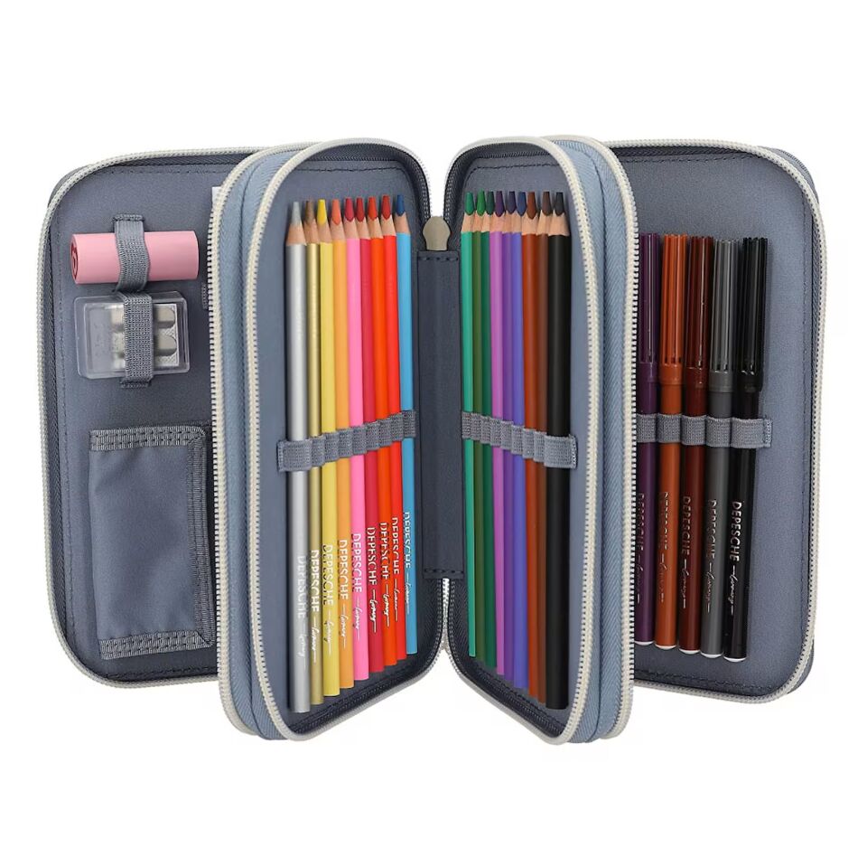 Top Modell 3 Katlı Kedi Sevgisi Dolu Kalem Kutusu