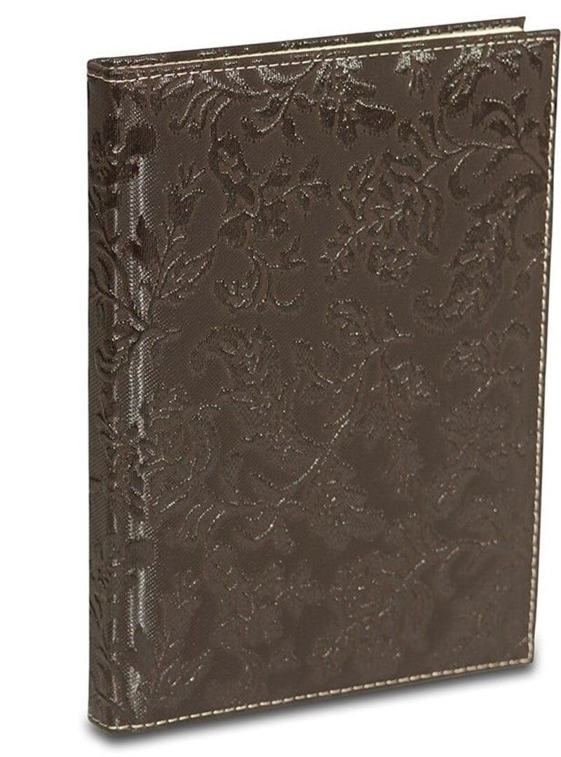 2K Deri Kapak Defter Ajanda Tarihsiz Kareli 4922 Kahverengi 17x24 Cm