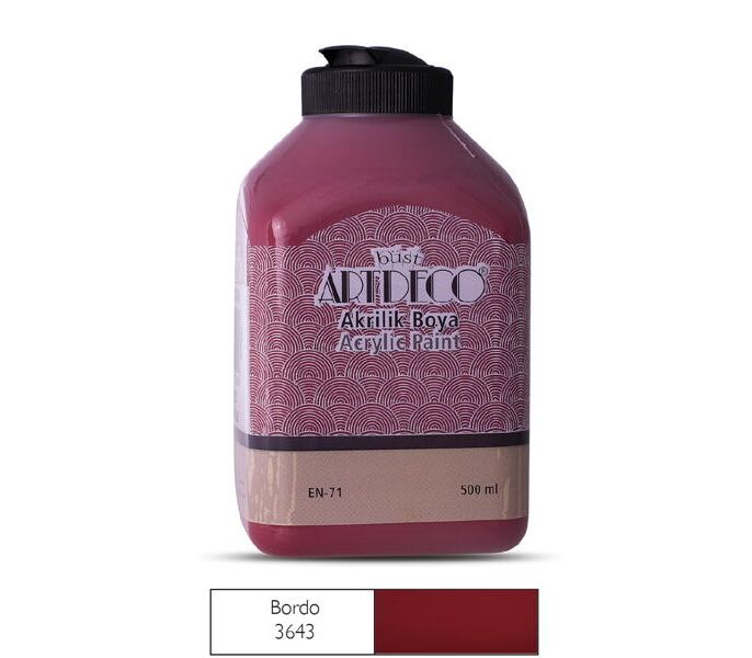Artdeco Akrilik Boya 500 Ml Bordo 3643