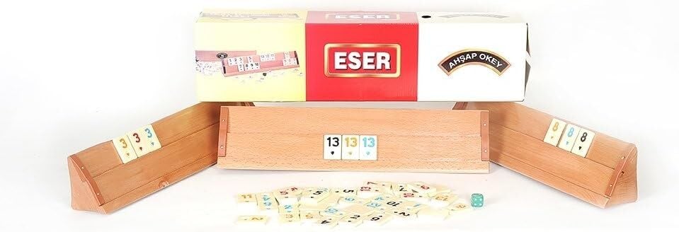 Eser Ağaç Okey Takımı Büyük Boy