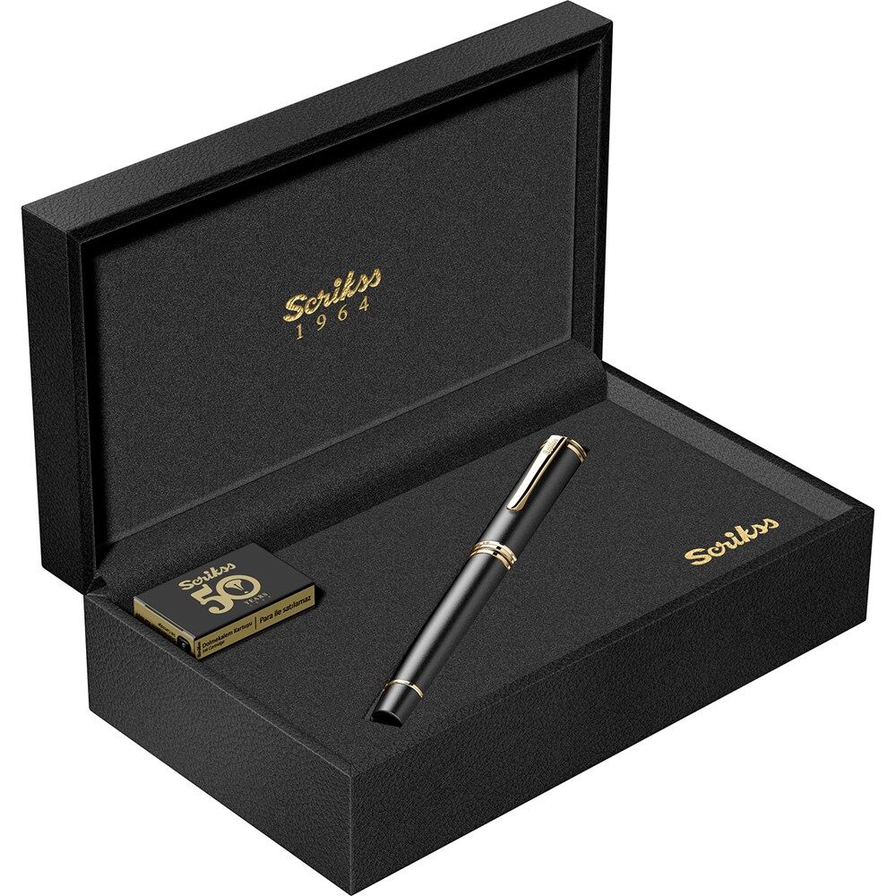 Scrikss Roller Kalem Fortune Mat Siyah Altın
