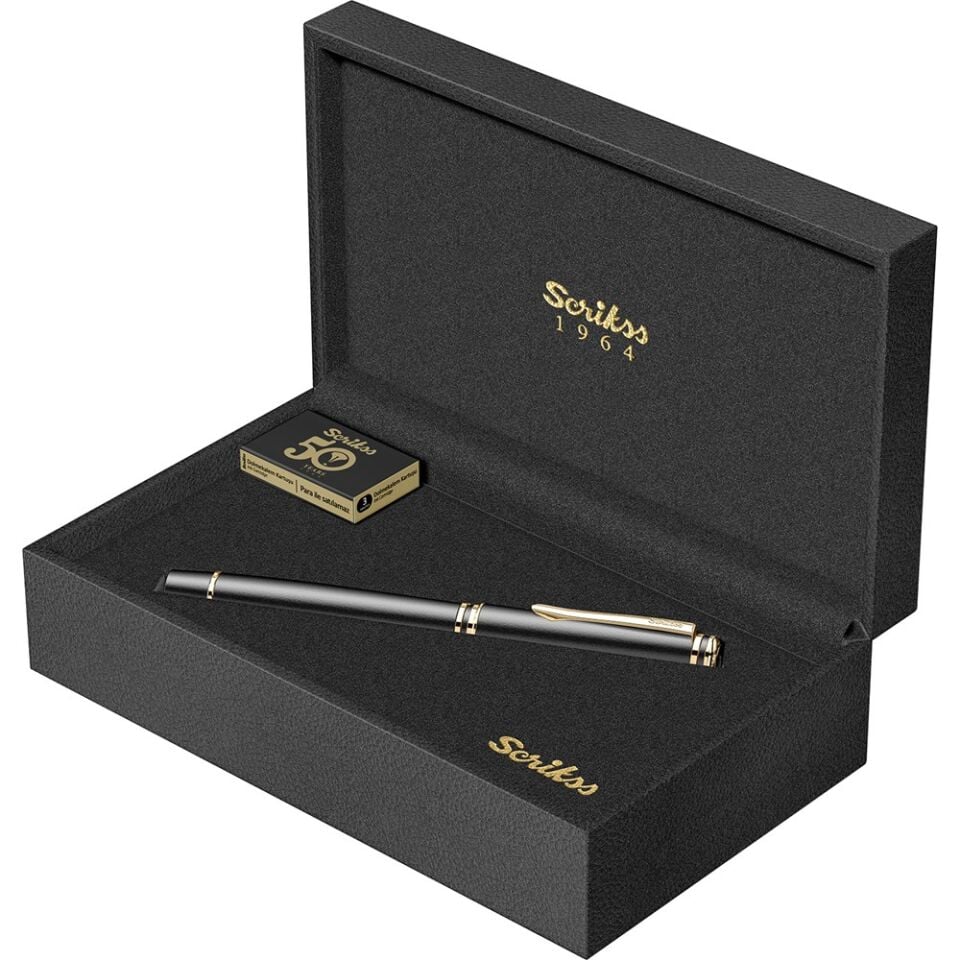 Scrikss Roller Kalem Fortune Mat Siyah Altın