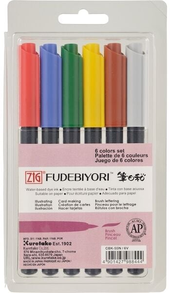 Zig Fudebıyorı Brush Cbk-55N/ 6V 6 Lı Set