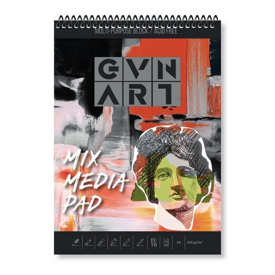 Güven Art Mix Media Defter A4 200 Gr 20 Yaprak