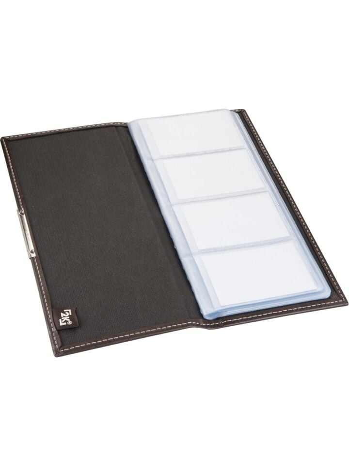 2K Kartvizit Albümü 4 Sıralı 192 Kartlık 500-2 Kahve 12,5x26,5 Cm