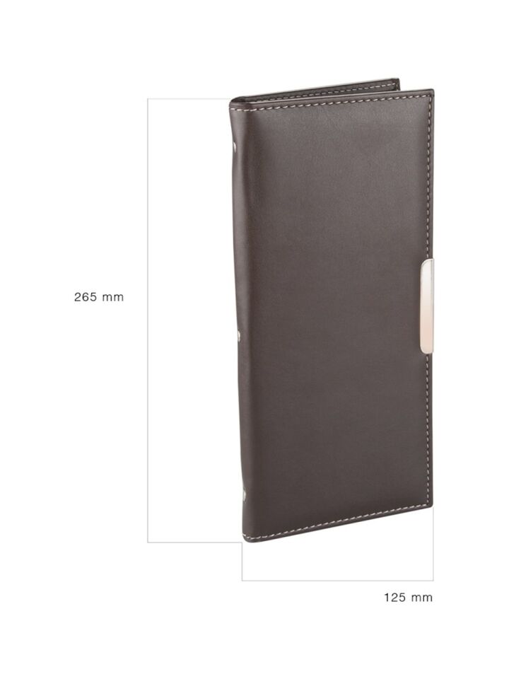 2K Kartvizit Albümü 4 Sıralı 192 Kartlık 500-2 Kahve 12,5x26,5 Cm