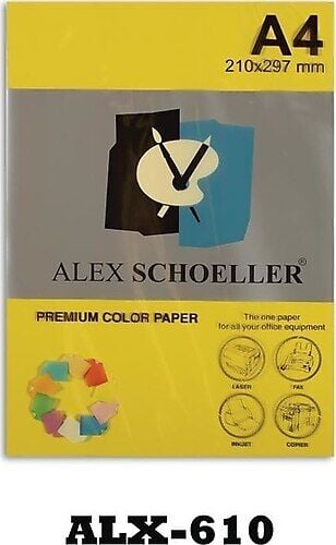 Alex Fotokopi Kağıdı A4 500 Lü Koyu Sarı Alx-610