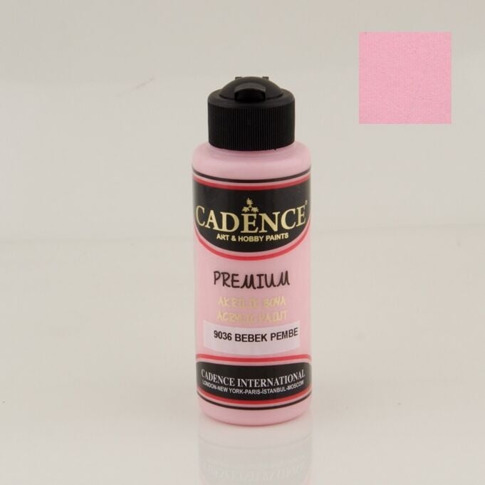 Cadence Premium Akrilik Boya 9036 Bebe Pembe 120 Ml