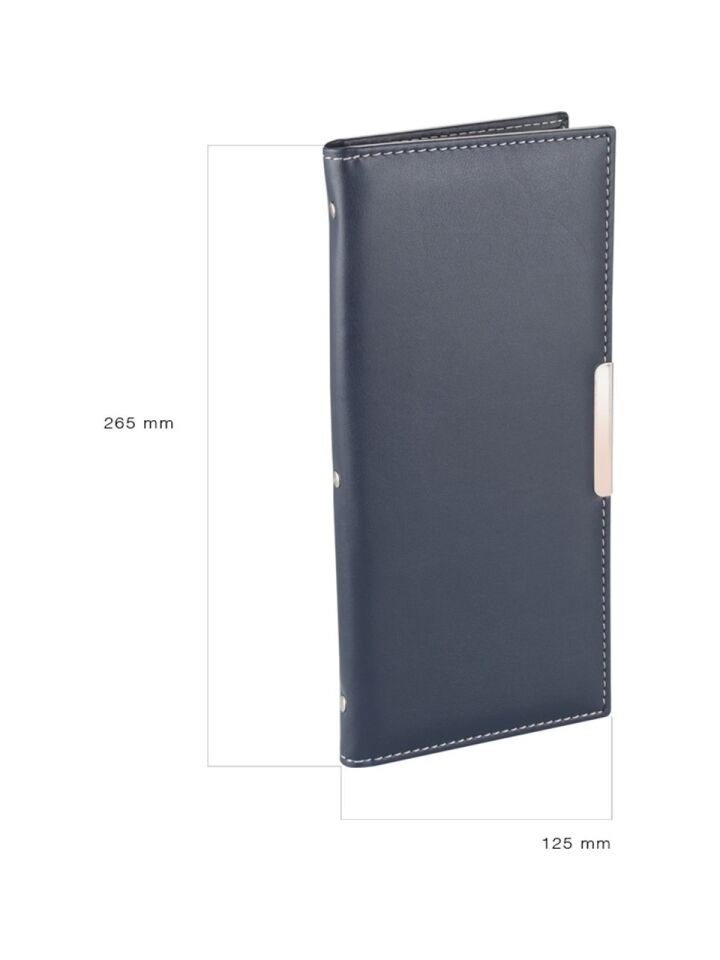 2K Kartvizit Albümü 4 Sıralı 192 Kartlık 500-3 Lacivert 12,5x26,5 Cm