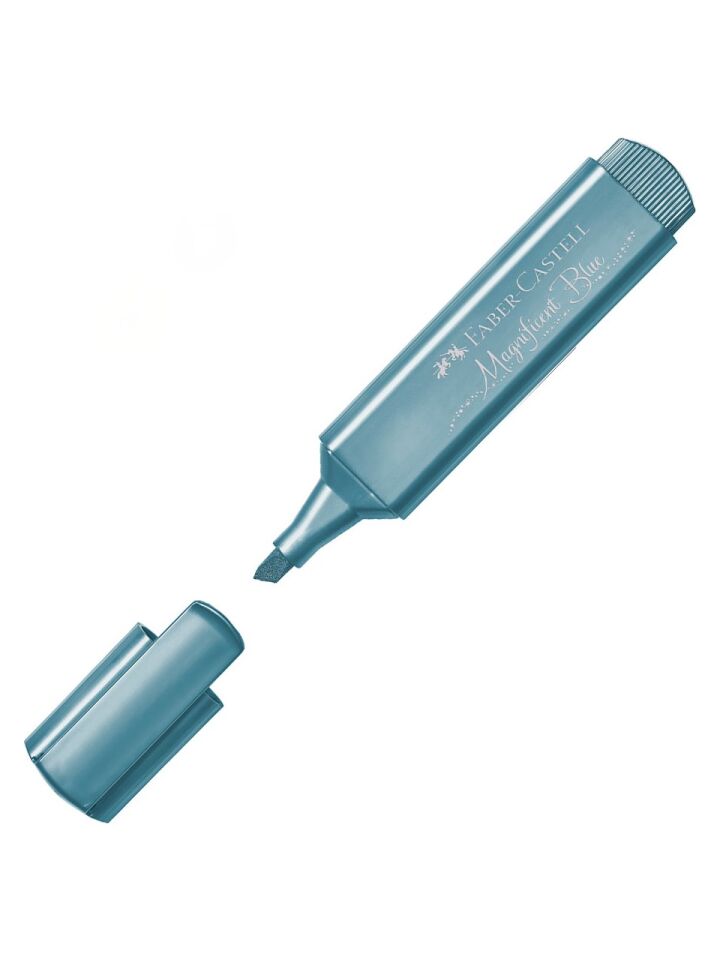 Faber-Castell Fosforlu Kalem 46 Metalik Mavi