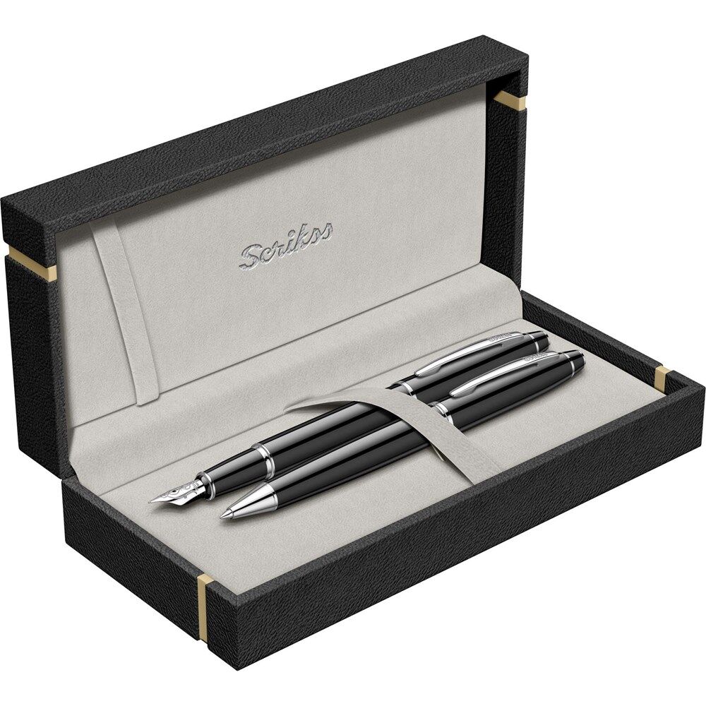 Scrikss 35 Dolmakalem - Tükenmez Kalem 2 Li Set Siyah